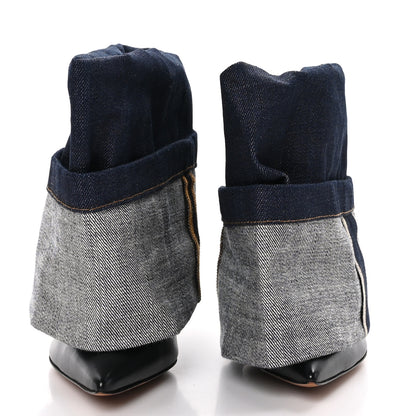 Loewe Denim Fold Over Boots 37 Black 2 of 7