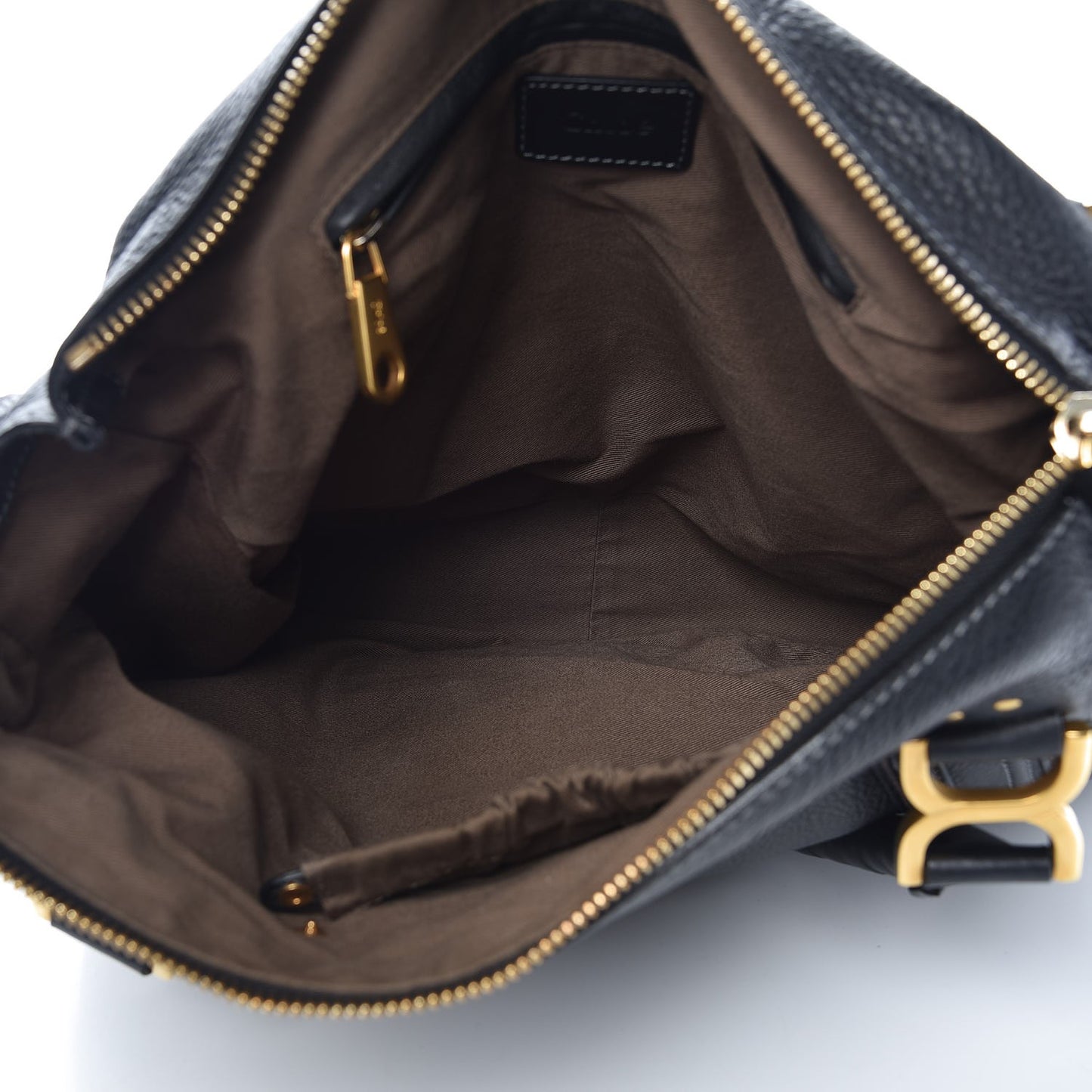 Calfskin Large Marcie Satchel Black