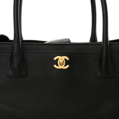 Chanel Calfskin Cerf Executive Shopper Tote Black 9 of 12