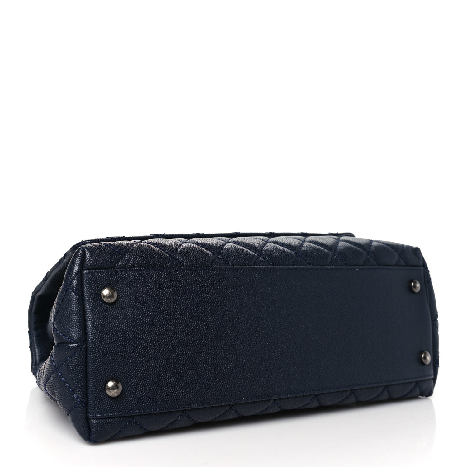Chanel Caviar Quilted Small Coco Handle Flap Navy 4 of 13