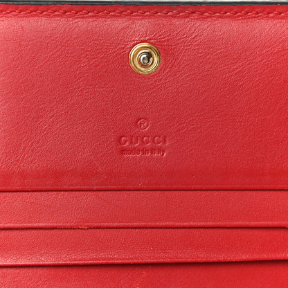 Gucci GG Supreme Monogram Blooms Card Case Beige Blue Navy Hibiscus Red 7 of 14