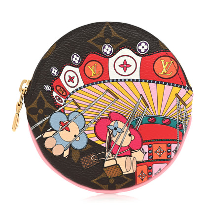Louis Vuitton Monogram 2020 Christmas Animation Swing Ride Round Coin Purse Pink Poppy 1 of 9