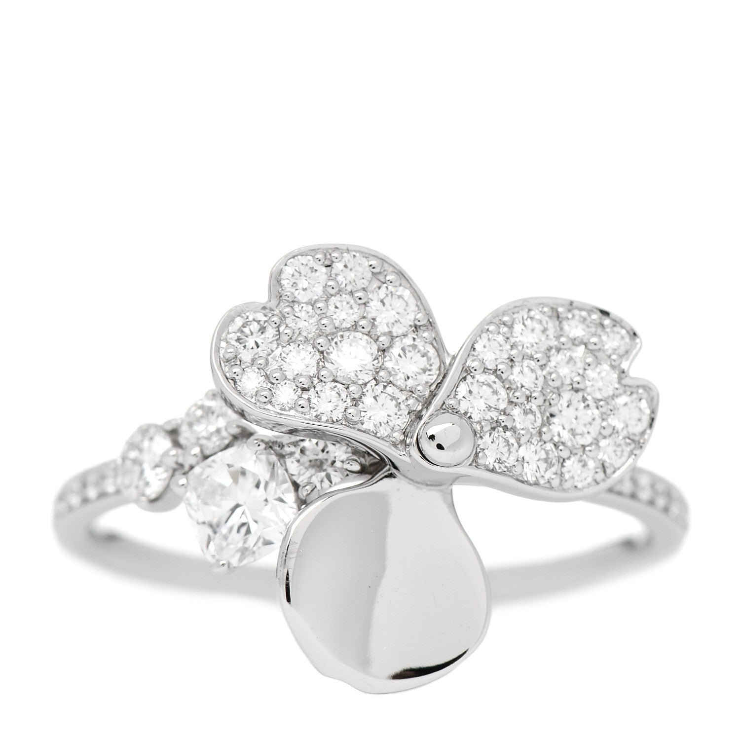 Tiffany Platinum Diamond Paper Flowers Mixed Cluster Ring 54 7 1 of 4