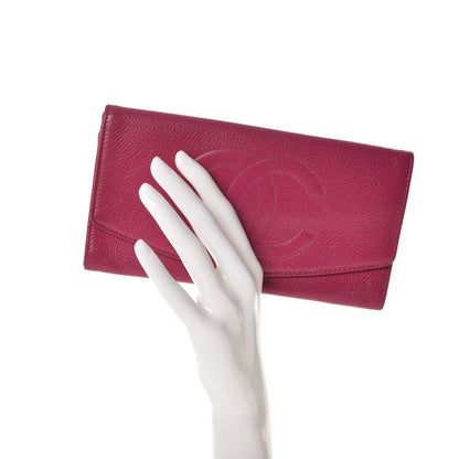 Chanel Caviar CC Flap Clutch Wallet Pink 2 of 18