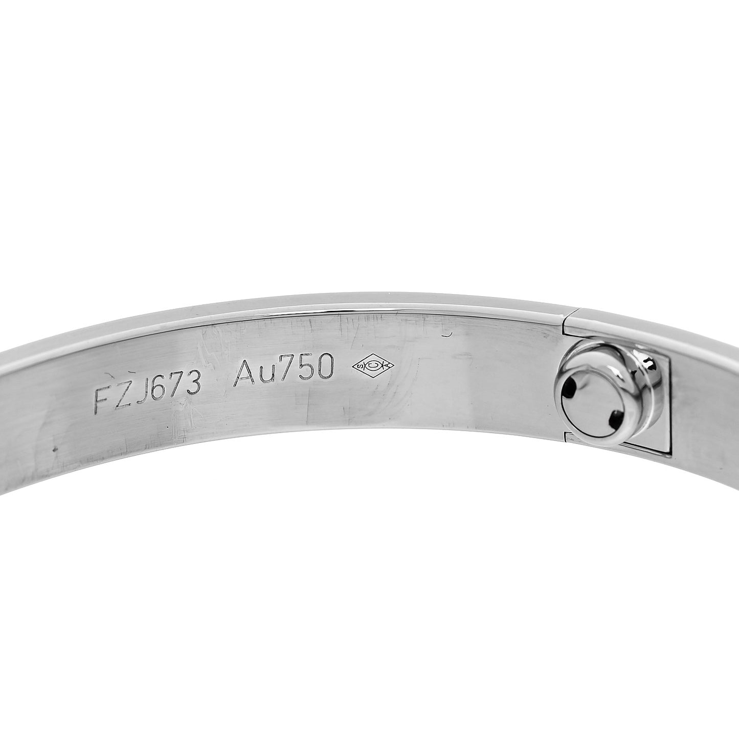 18K White Gold LOVE Bracelet 17