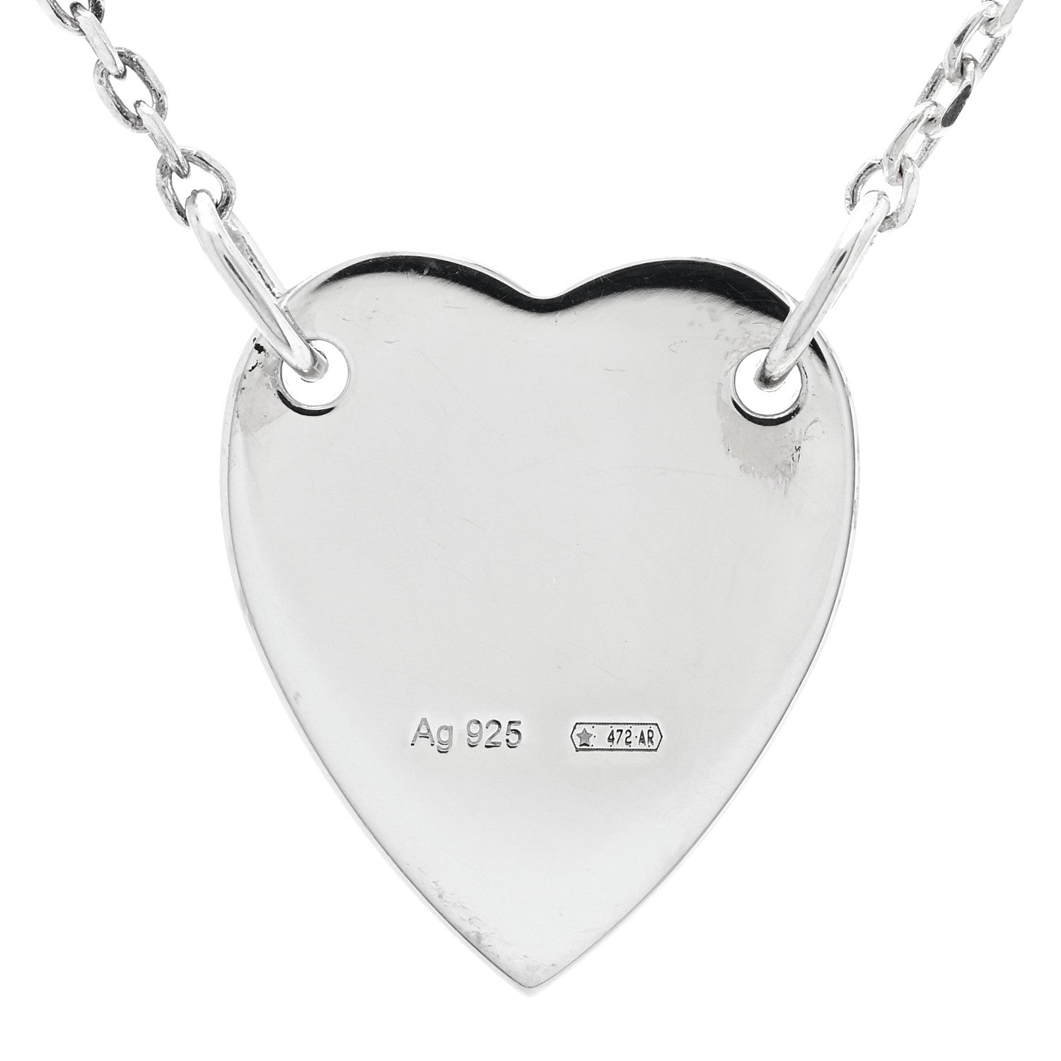 Gucci Sterling Silver Trademark Heart Bracelet 3 of 4
