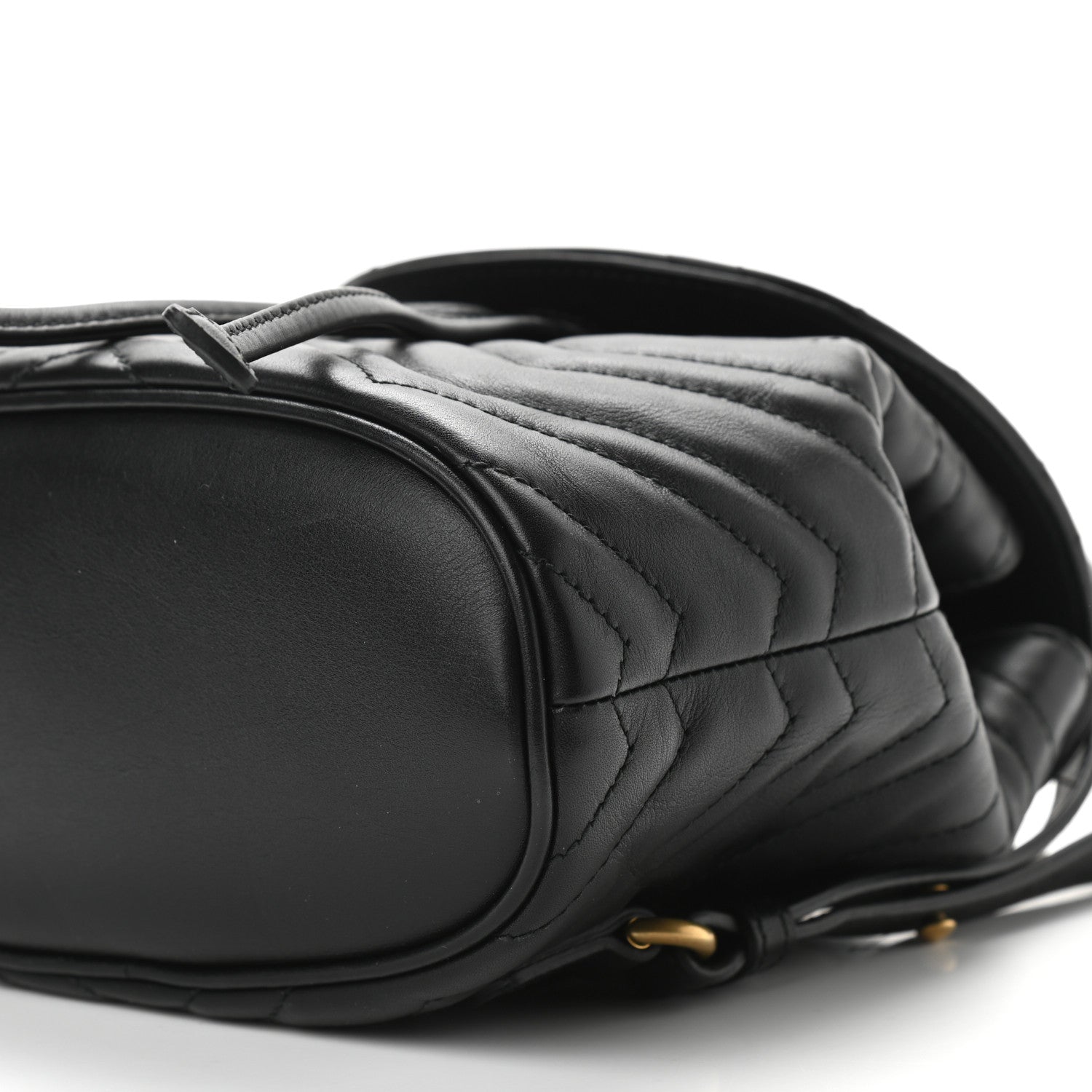 Gucci Calfskin Matelasse GG Marmont Flap Backpack Black 11 of 13