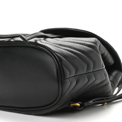 Gucci Calfskin Matelasse GG Marmont Flap Backpack Black 11 of 13