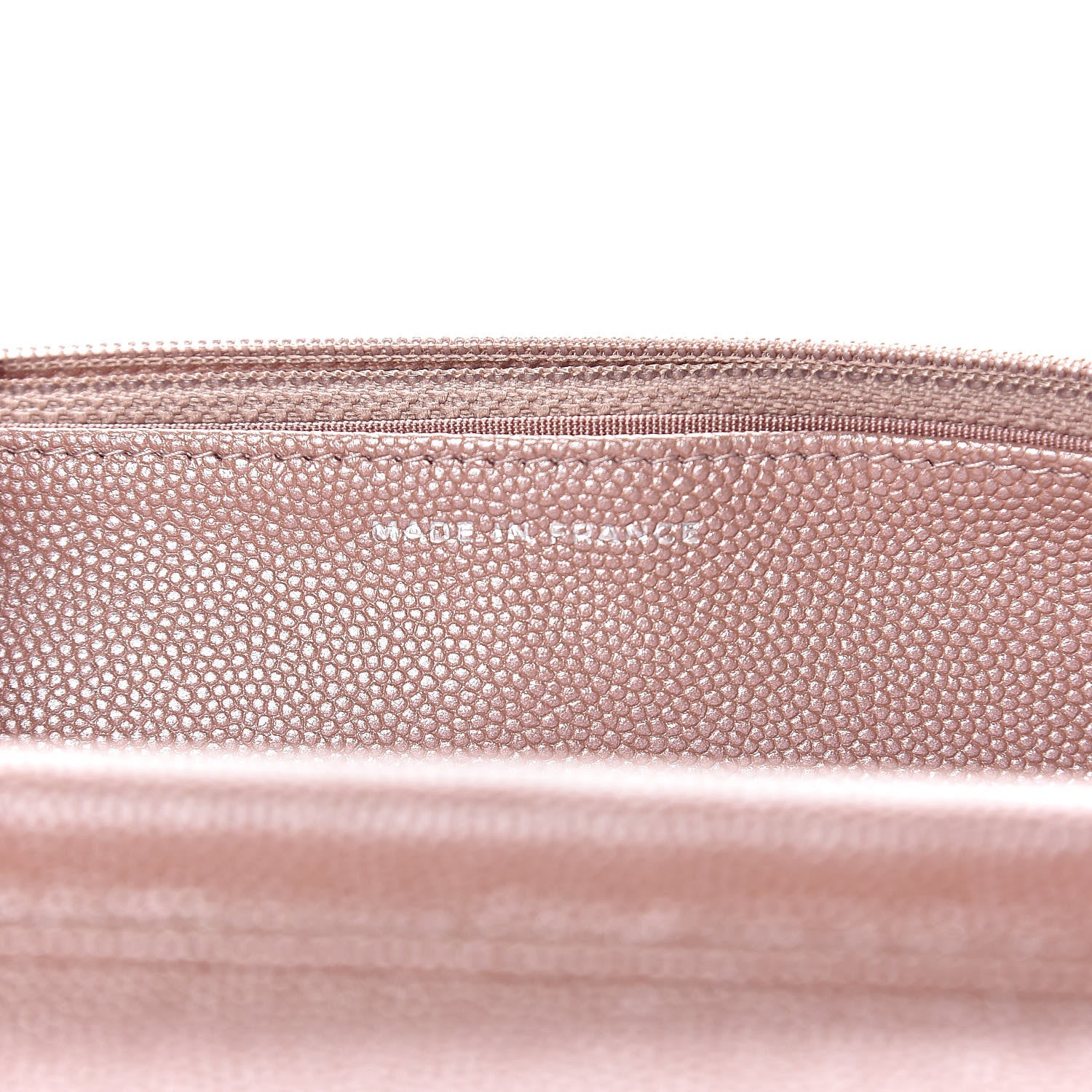 Chanel Metallic Caviar Chevron Quilted Vintage Mademoiselle Wallet On Chain WOC Pink 7 of 13