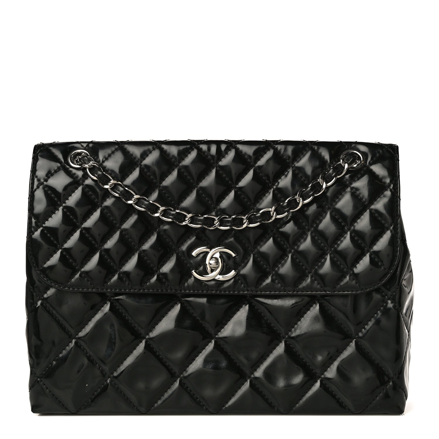 Chanel Vinyl Quilted In The Business Flap Bag Black 1 of 15