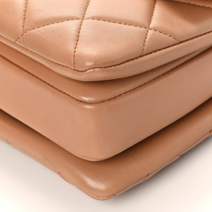 Chanel Lambskin Quilted Small Trendy CC Flap Dual Handle Bag Camel 9 of 9