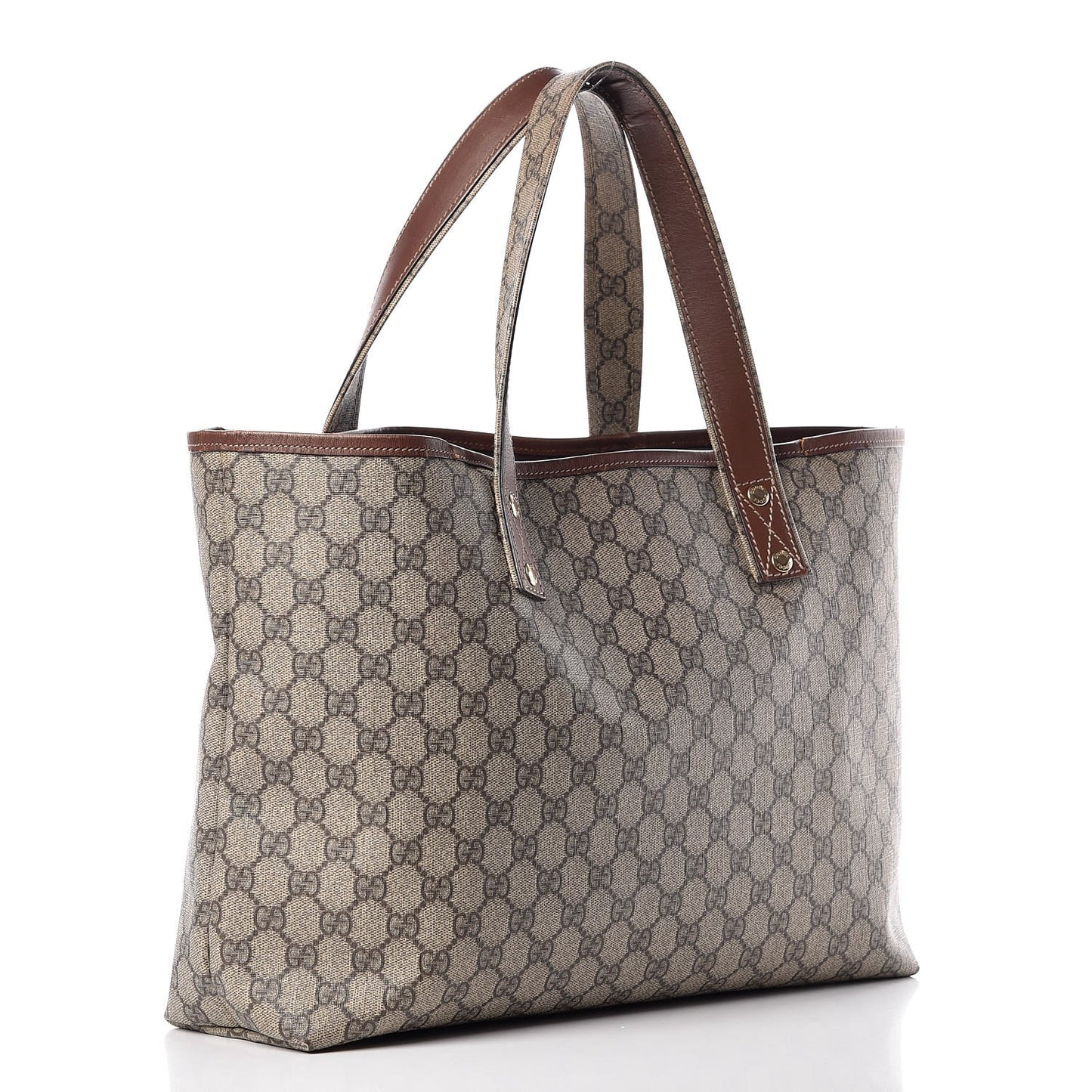 GG Plus Monogram Medium Signature Web Loop Tote Brown