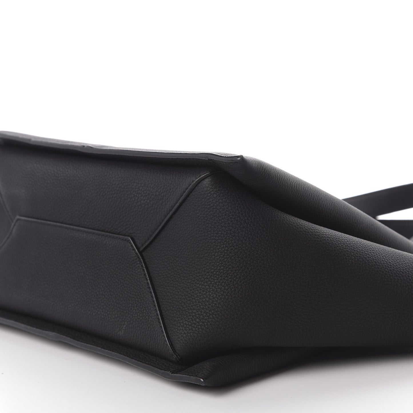 Baby Grained Calfskin Small Tri-Fold Bag Black