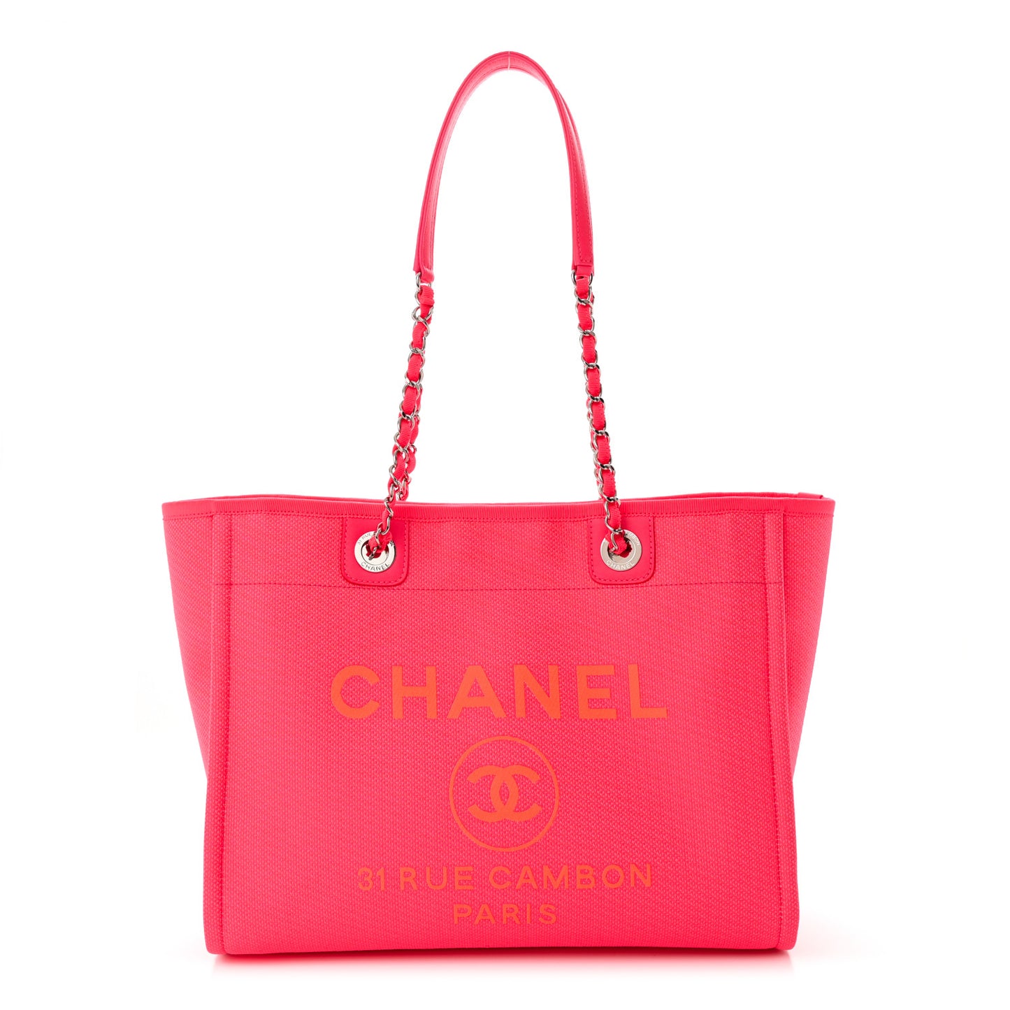 Mixed Fibers Small Deauville Tote Pink Orange