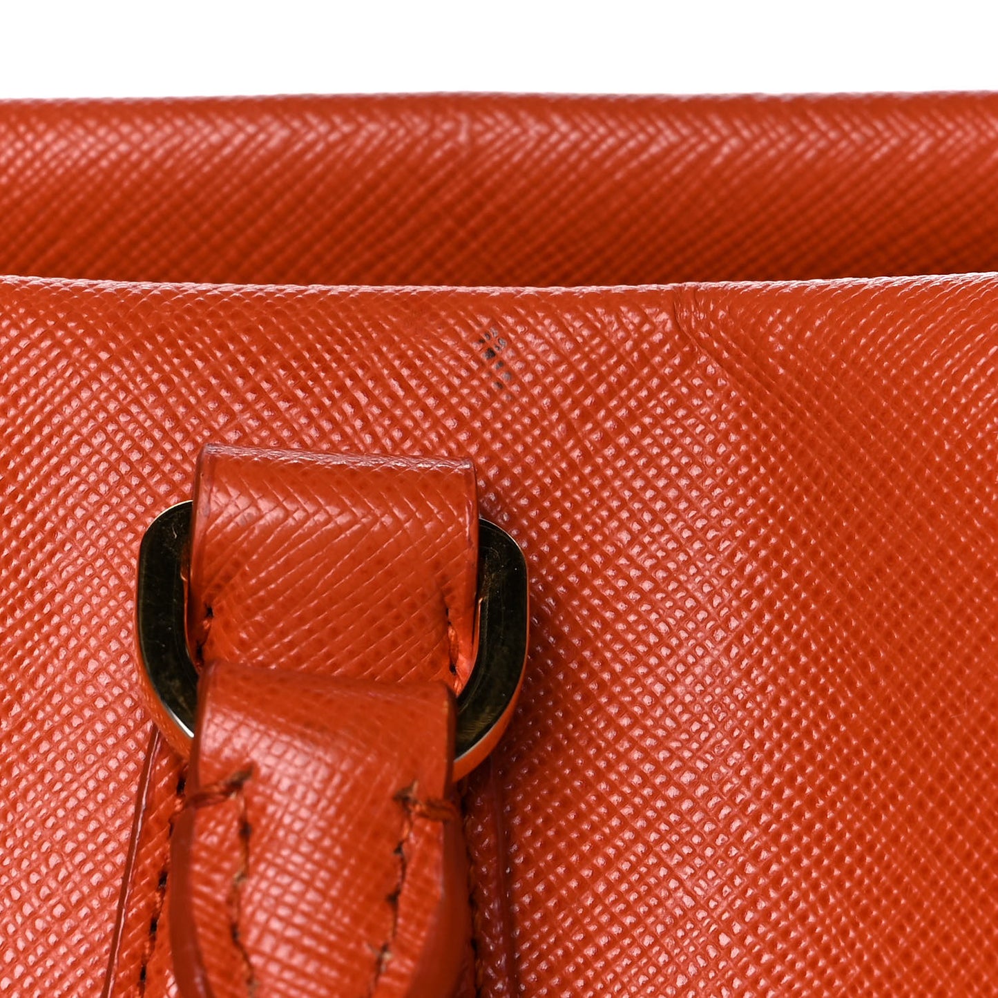 Saffiano Lux Double Handle Shopping Tote Papaya