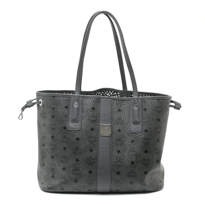 MCM Visetos Medium Liz Reversible Shopper Tote Phantom Grey 1 of 8