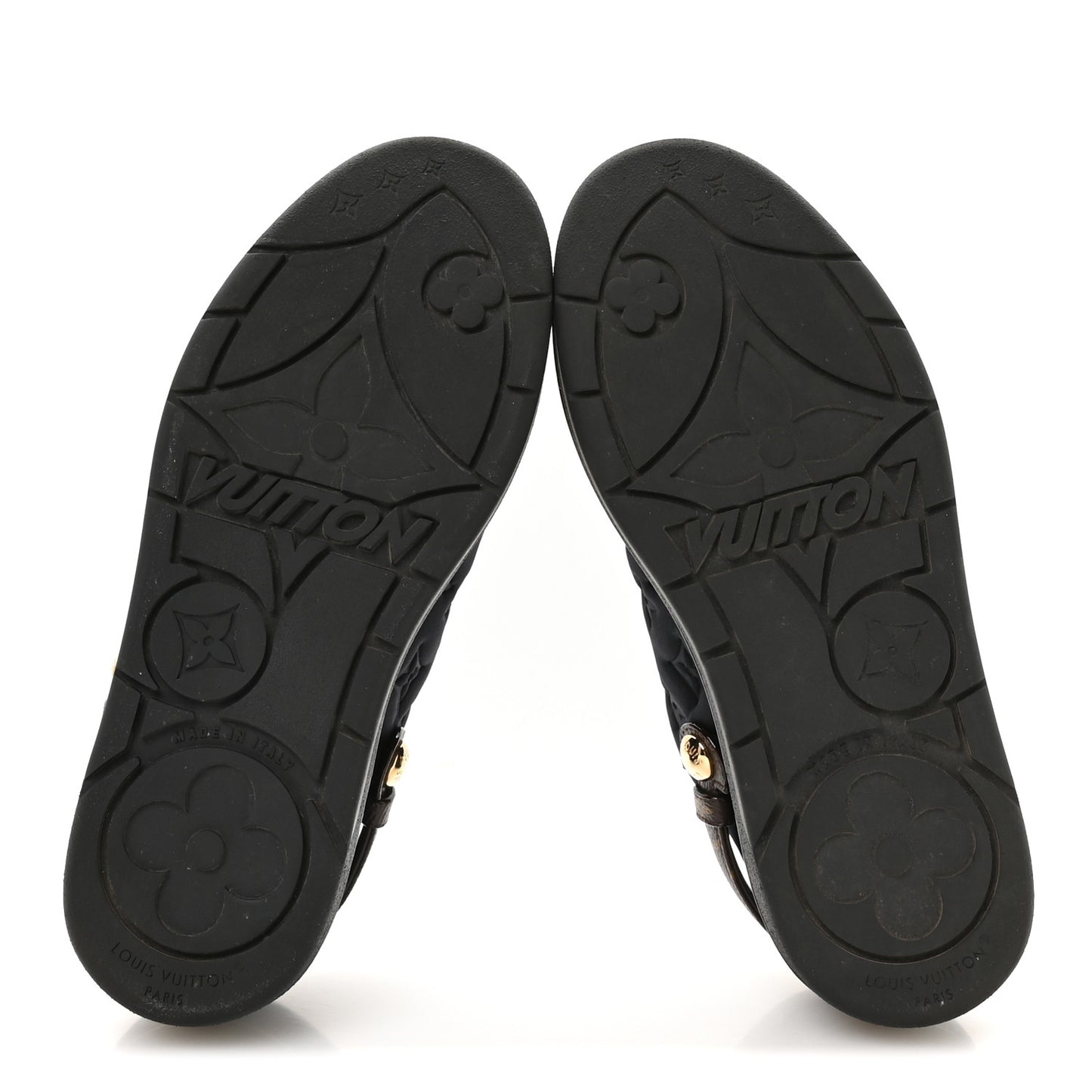 Nylon Embossed Monogram Aspen Platform Clog Mules 39.5 Black