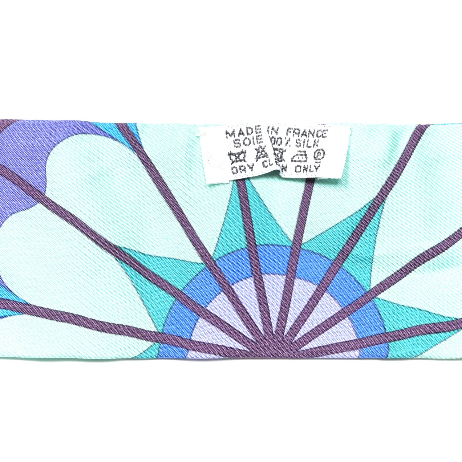 Hermes Silk Rose de Compas Twilly Menthol Bleu Lilac 4 of 7