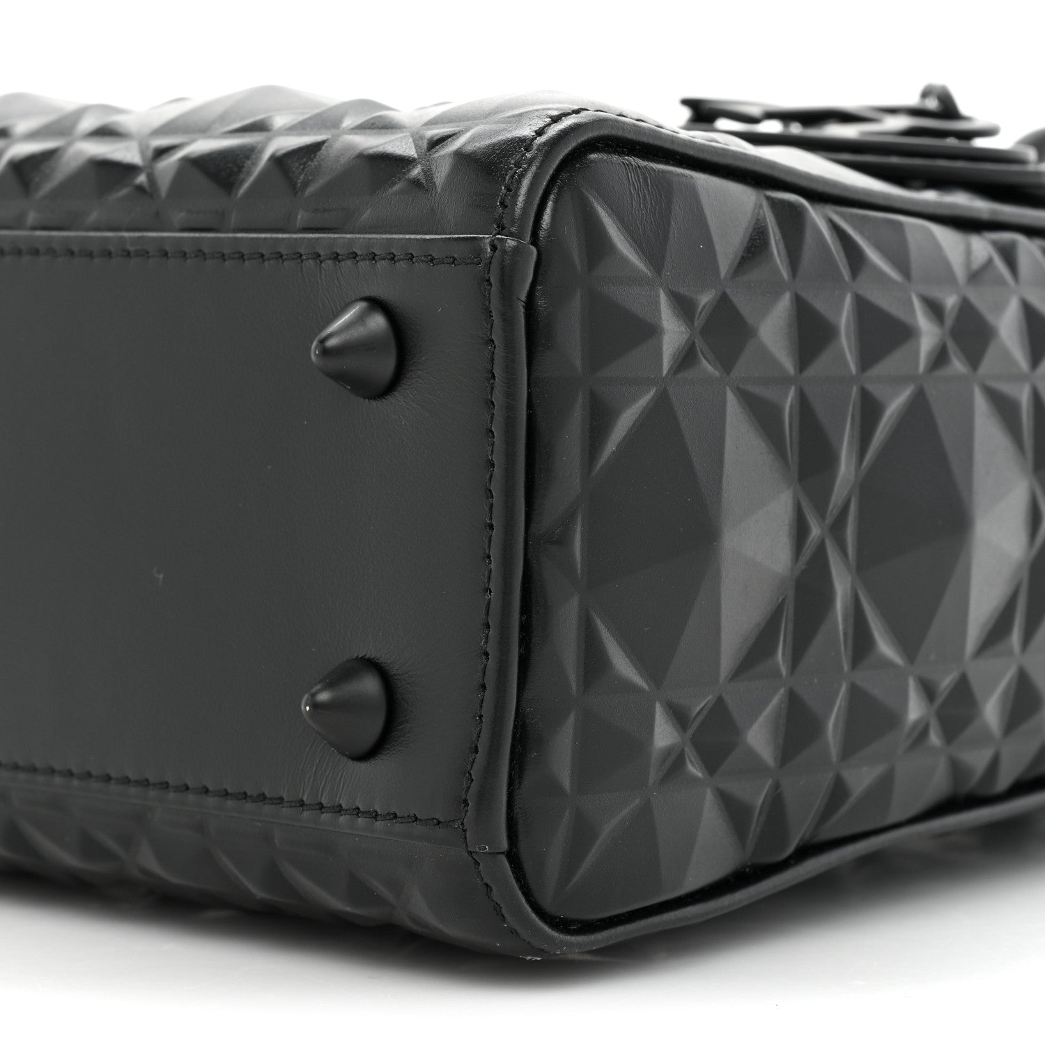Christian Dior Calfskin Cannage Diamond Small My ABCDior Lady Dior Black 8 of 11