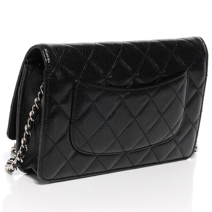 Chanel Caviar Quilted Wallet on Chain Black 3 of 8