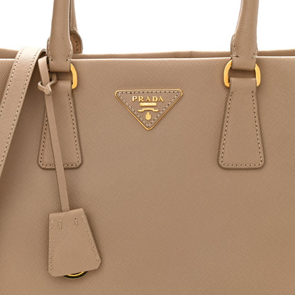 Prada Saffiano Lux Double Handle Shopping Tote Sabbia 20 of 23