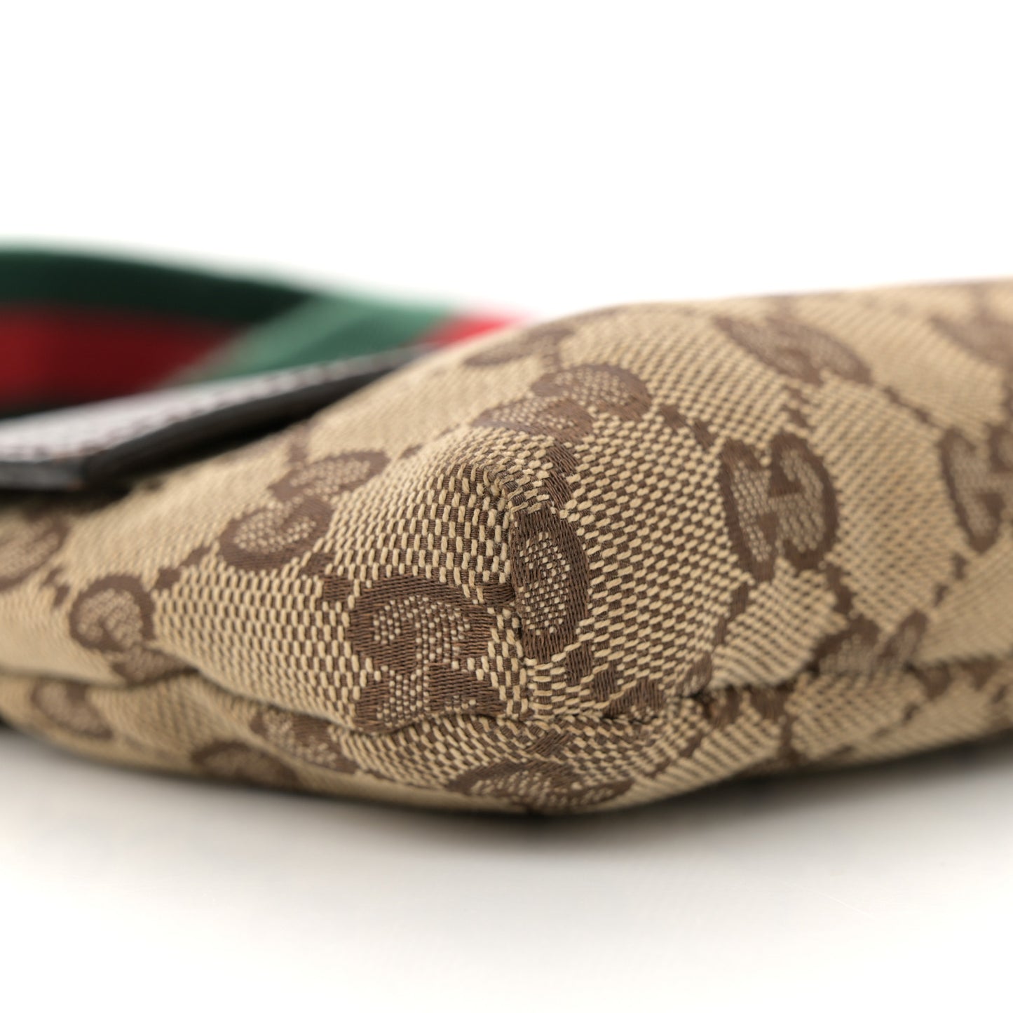 Monogram Web Belt Pouch Bag Brown