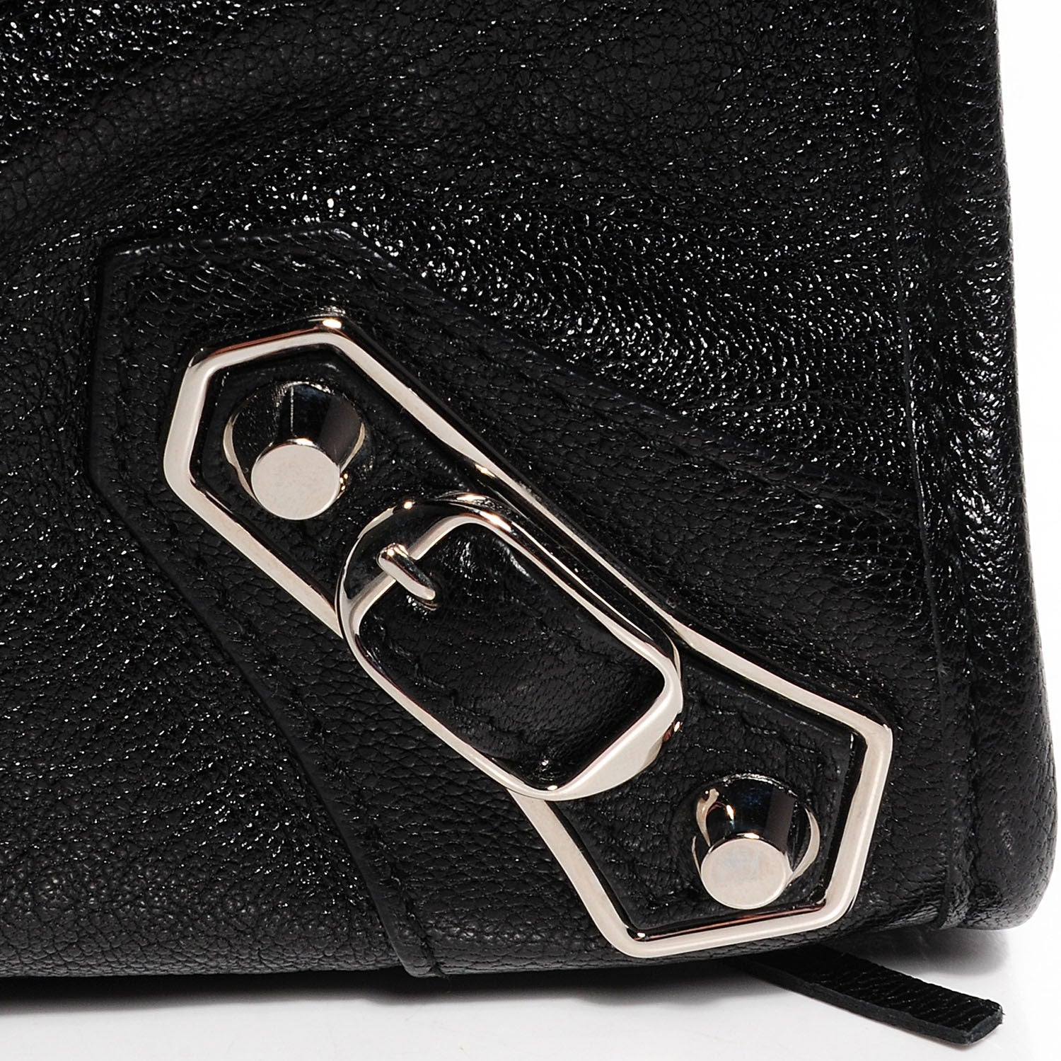 Balenciaga Chevre Silver Metallic Edge Hardware Mini City Black 15 of 15