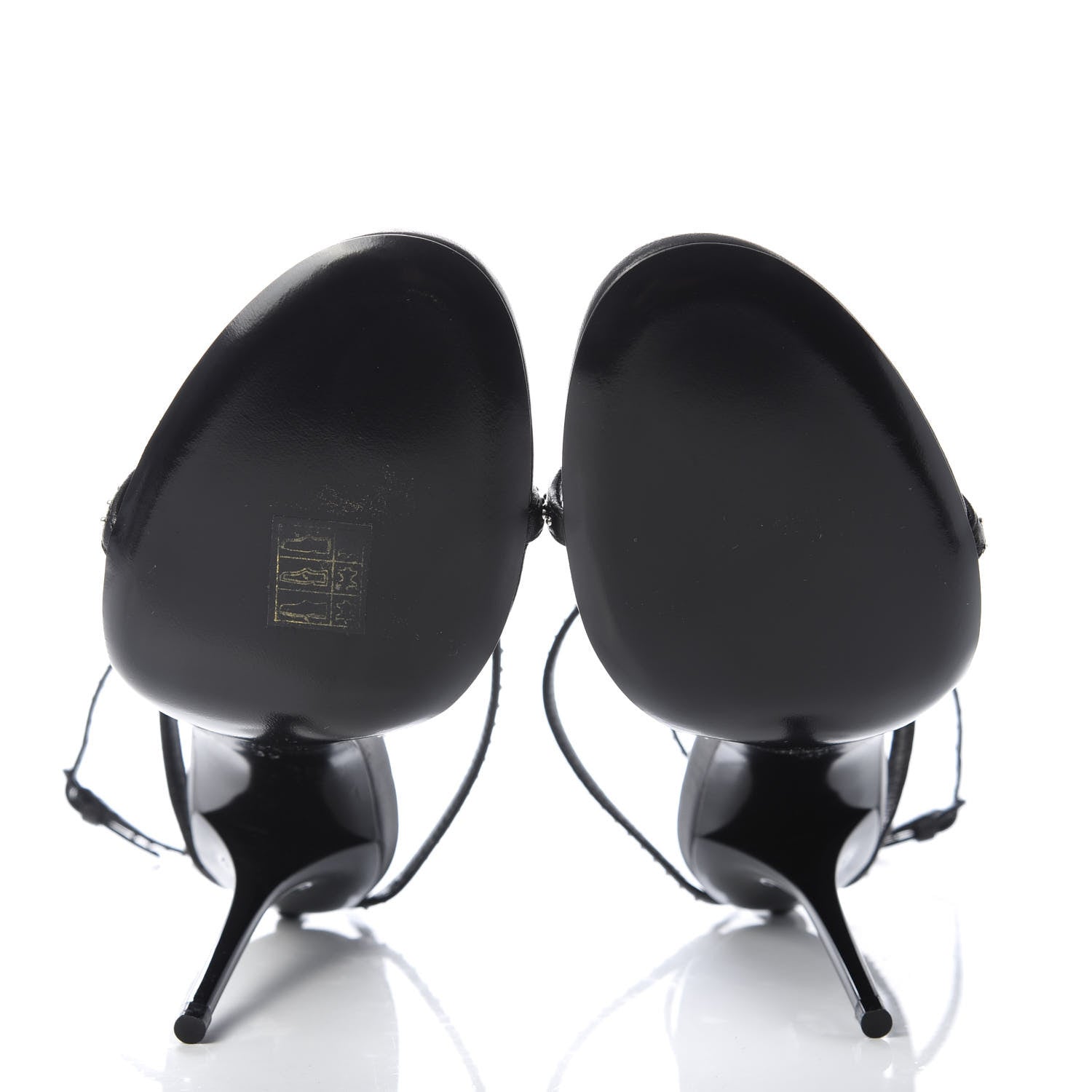 Saint Laurent Calfskin Studded Cassandra 110 Sandals 39 Black 5 of 9