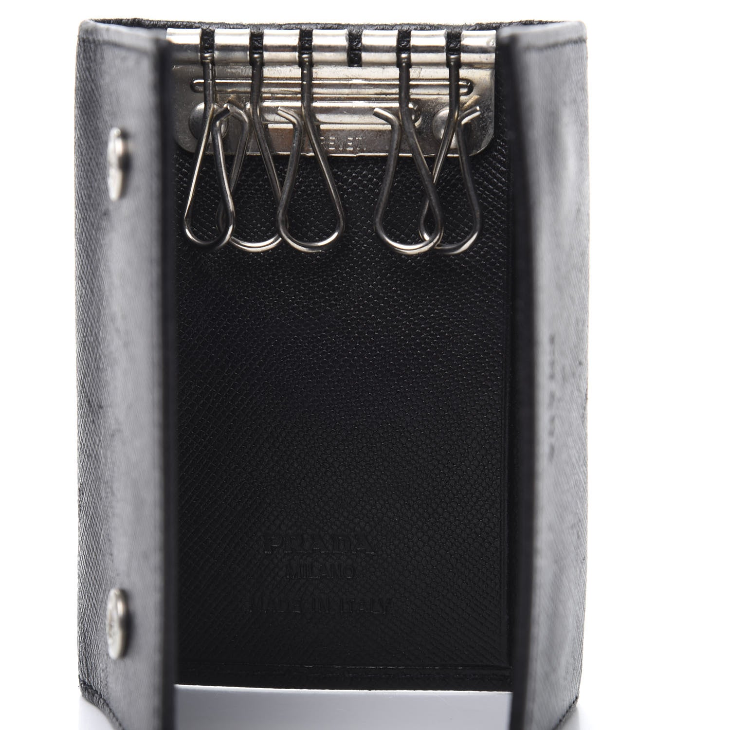 Prada Saffiano 6 Key Holder Black 6 of 10