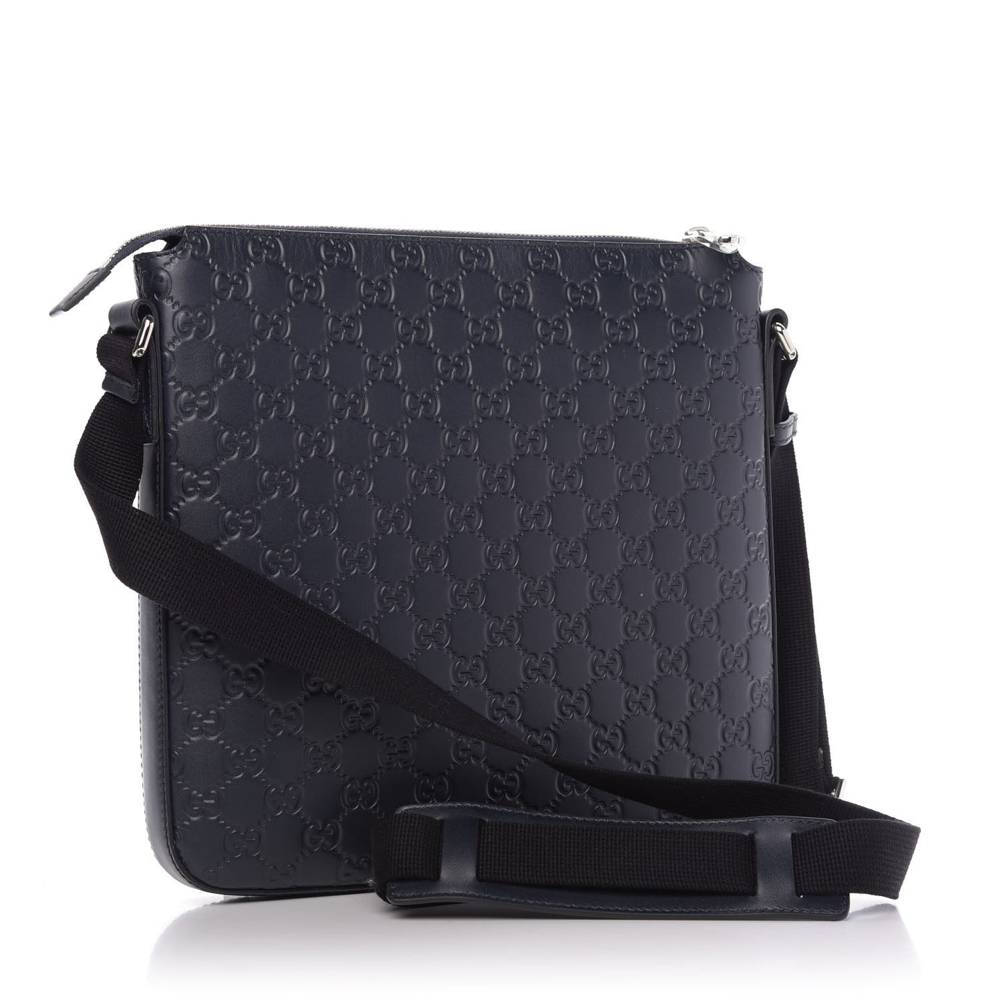 Guccissima Signature Medium Flat Messenger Bag Blue