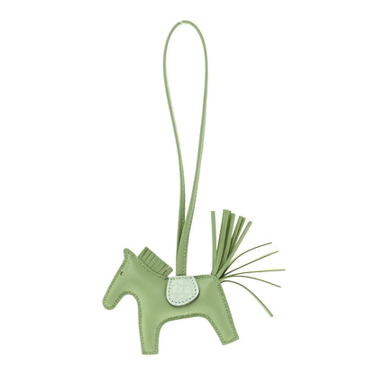 Hermes Milo Lambskin Matte Alligator Touch Grigri Rodeo Horse Bag Charm PM Vert Criquet Vert D'eau 1 of 4