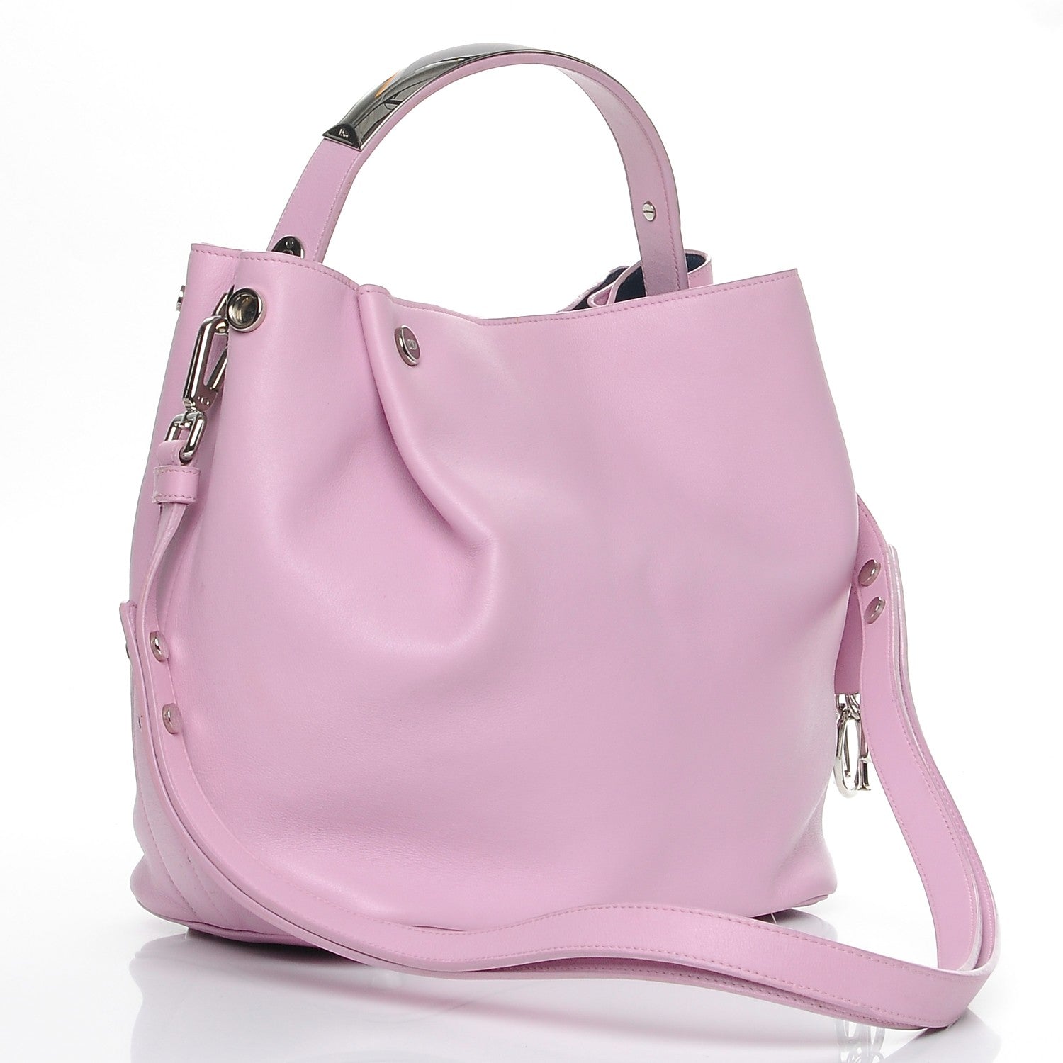 Christian Dior Calfskin Diorific Bucket Bag Pink 4 of 14