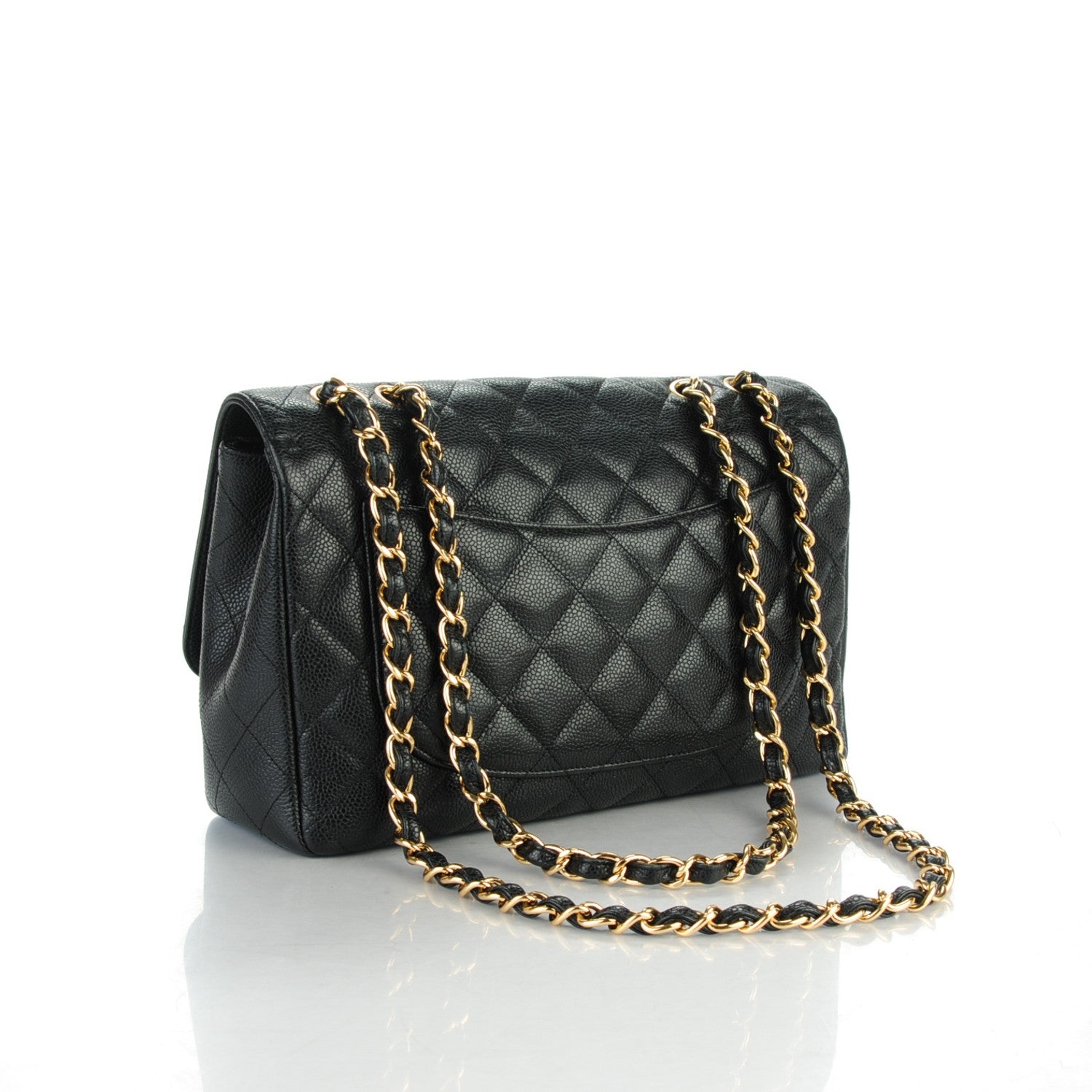 Chanel Caviar Quilted Jumbo Single Flap Black 3 of 7