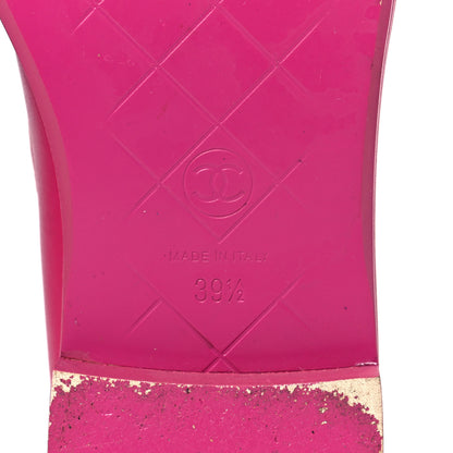 Chanel Lambskin Quilted CC Turnlock Loafers 39.5 Fuchsia 6 of 8