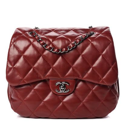 Chanel Lambskin Quilted Large 3 Flap Rouge Fonce 1 of 15