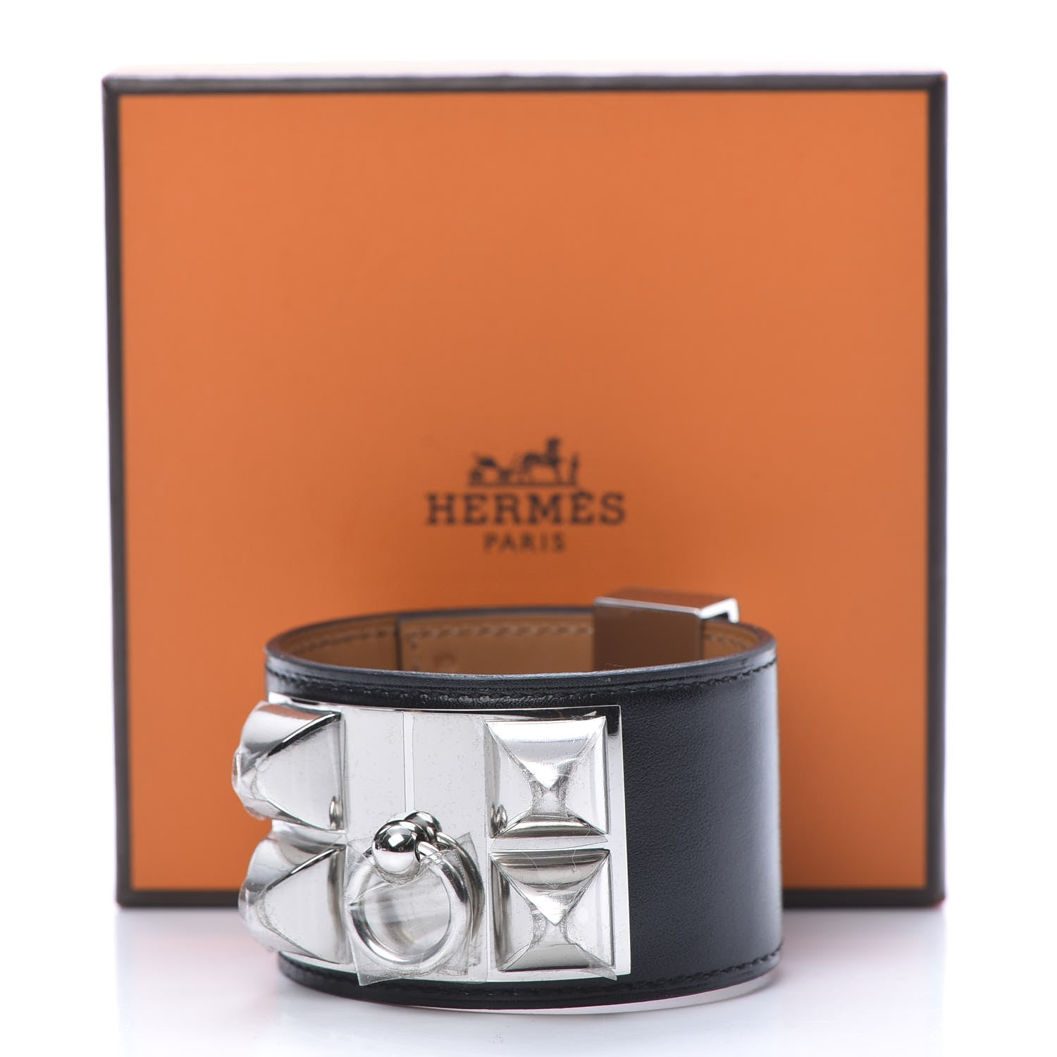 Hermes Box Collier de Chien CDC Bracelet T2 Black 7 of 7