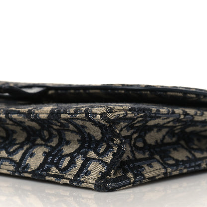Christian Dior Oblique Saddle Chain Pouch Blue 9 of 11