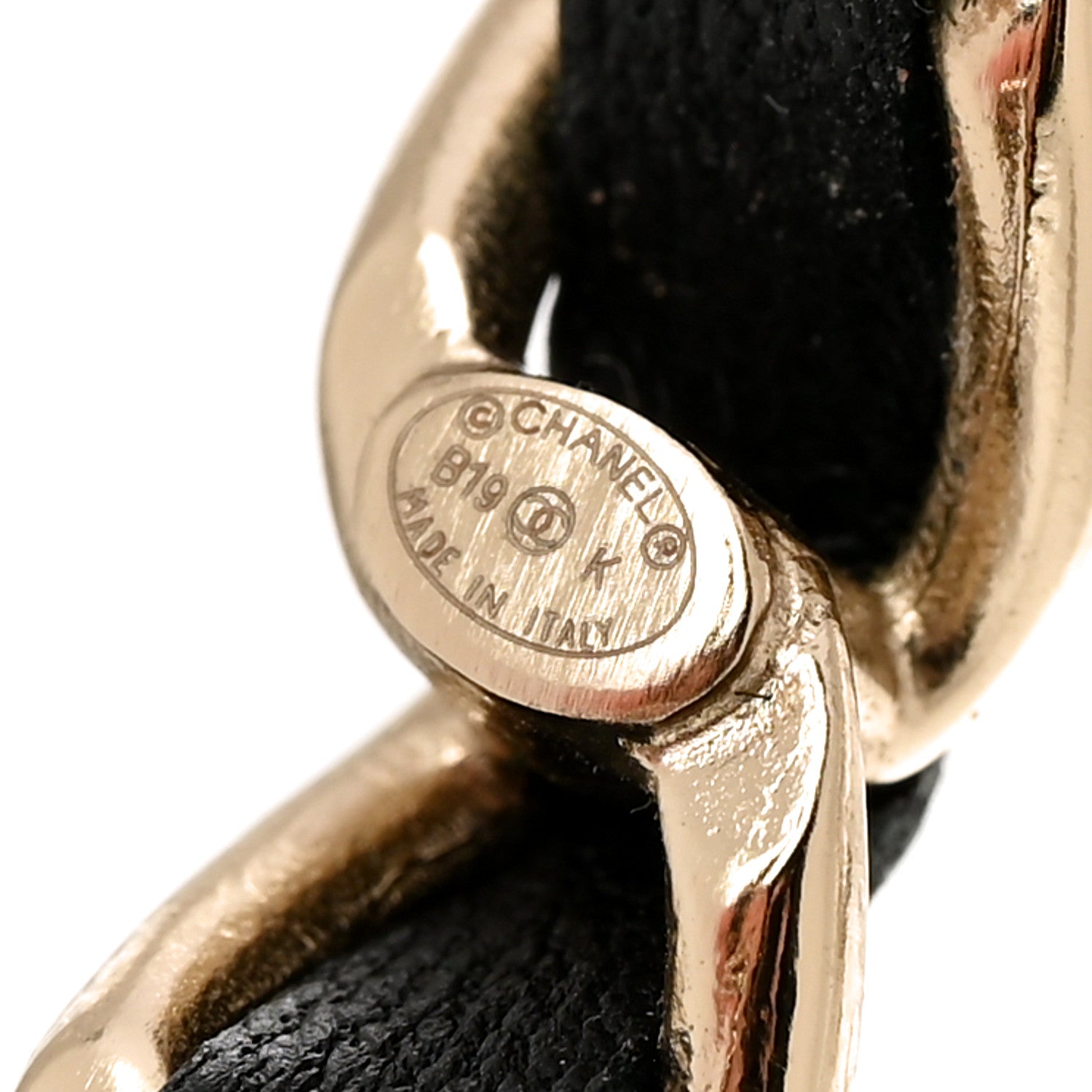Chanel Lambskin Pearl More Is More CC Chain Hoop Earrings Gold Black 4 of 9