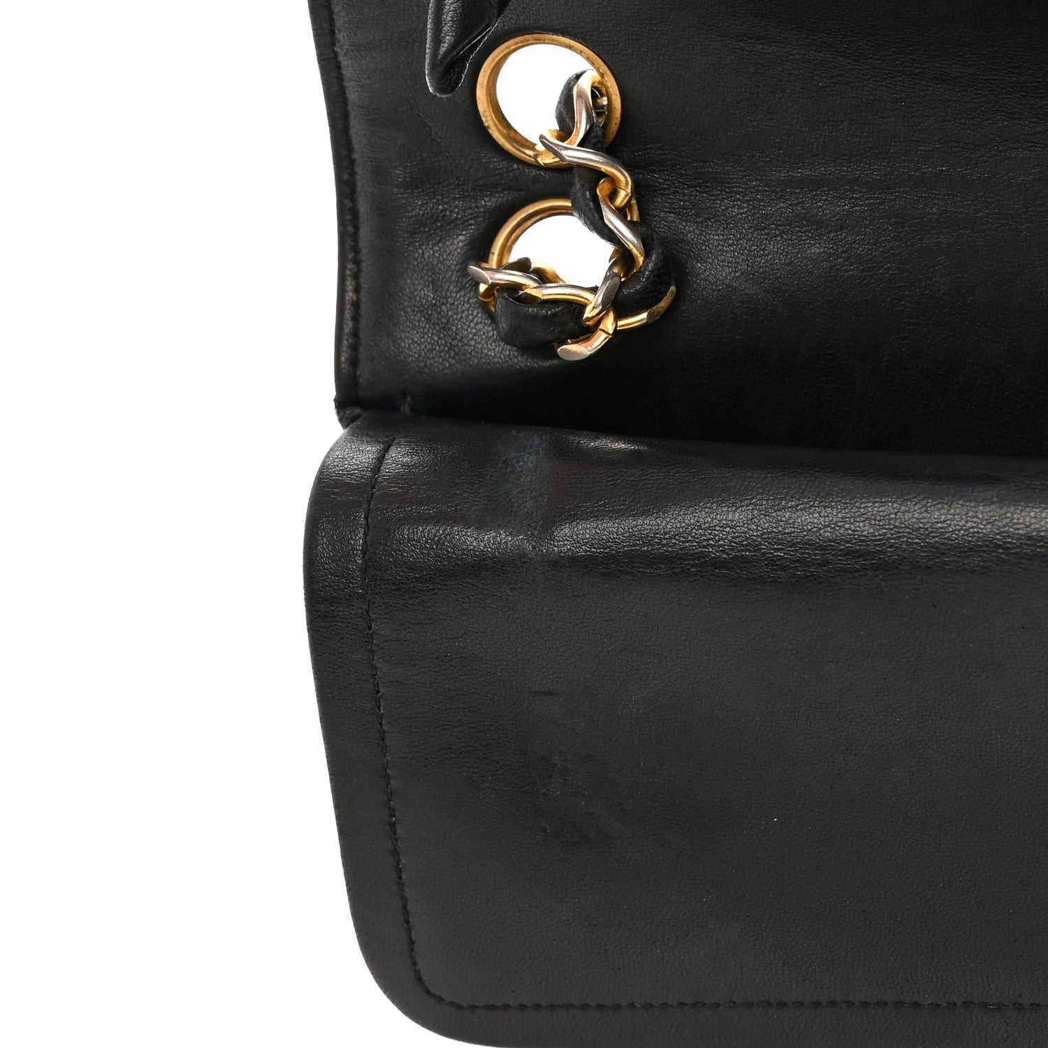 Chanel Lambskin Quilted Medium Double Flap Black 15 of 25