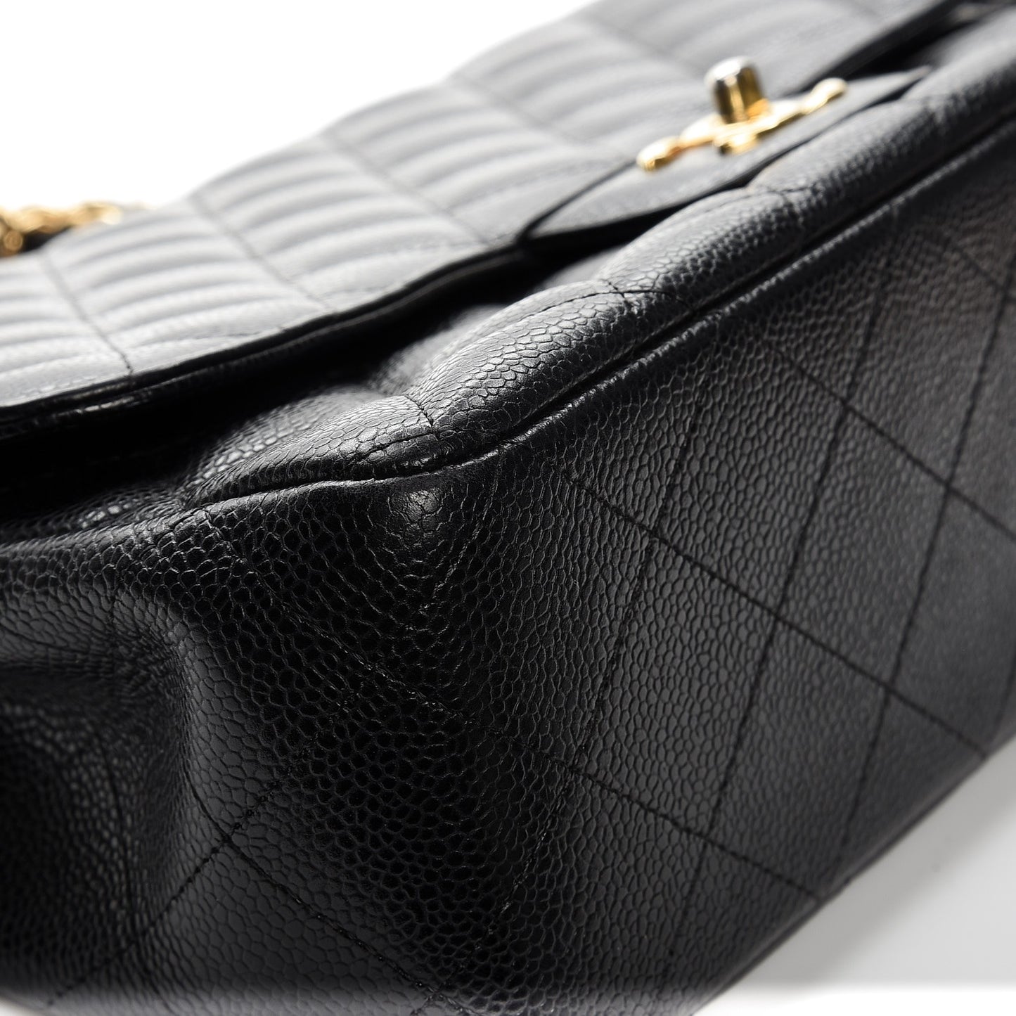 Caviar Quilted Jumbo Single Flap Black