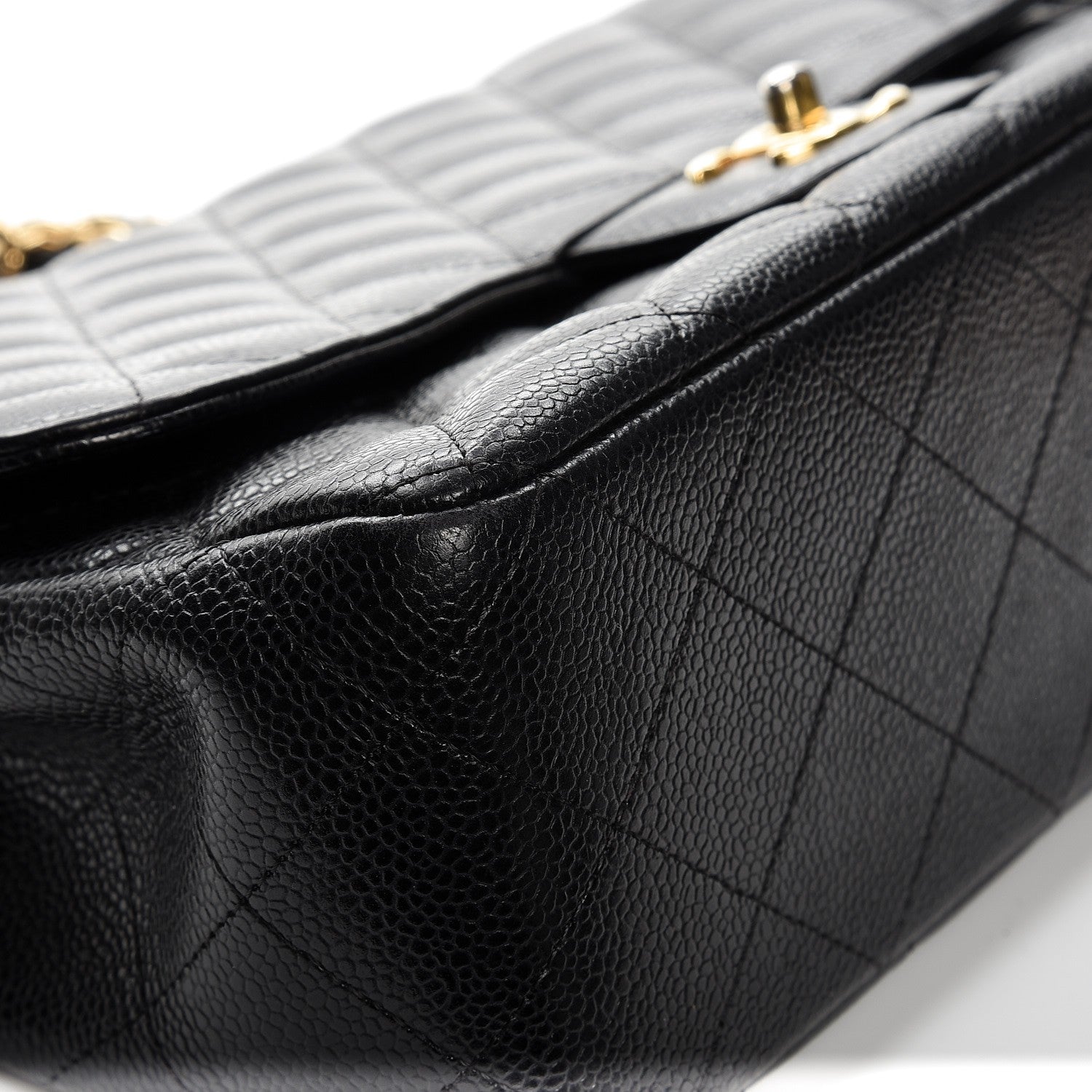 Chanel Caviar Quilted Jumbo Single Flap Black 10 of 14