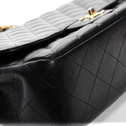 Chanel Caviar Quilted Jumbo Single Flap Black 10 of 14