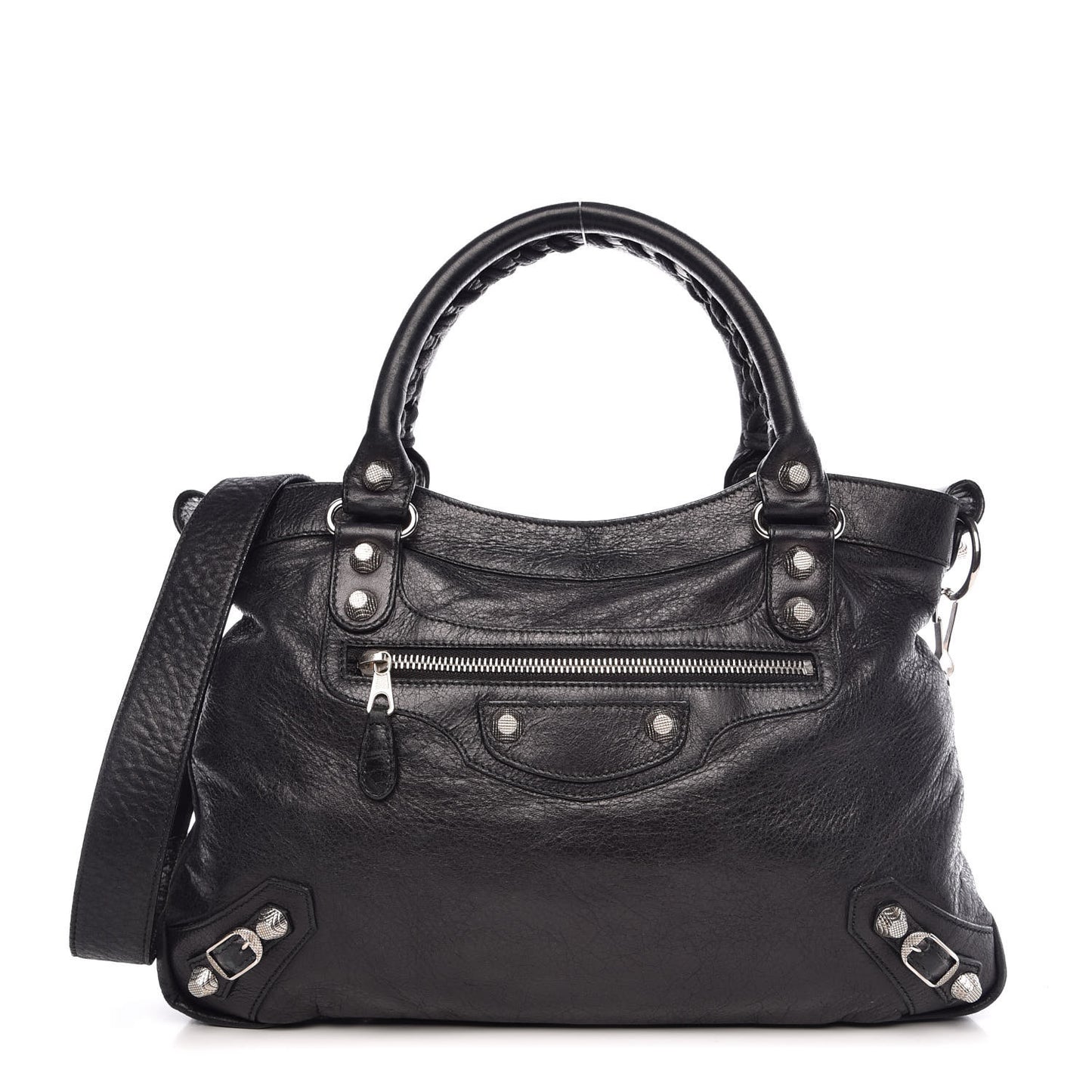 Agneau Giant 12 Silver Hardware Town Black