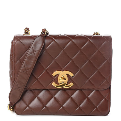 Chanel Lambskin Quilted Medium Single Flap Bag Brown 1 of 17
