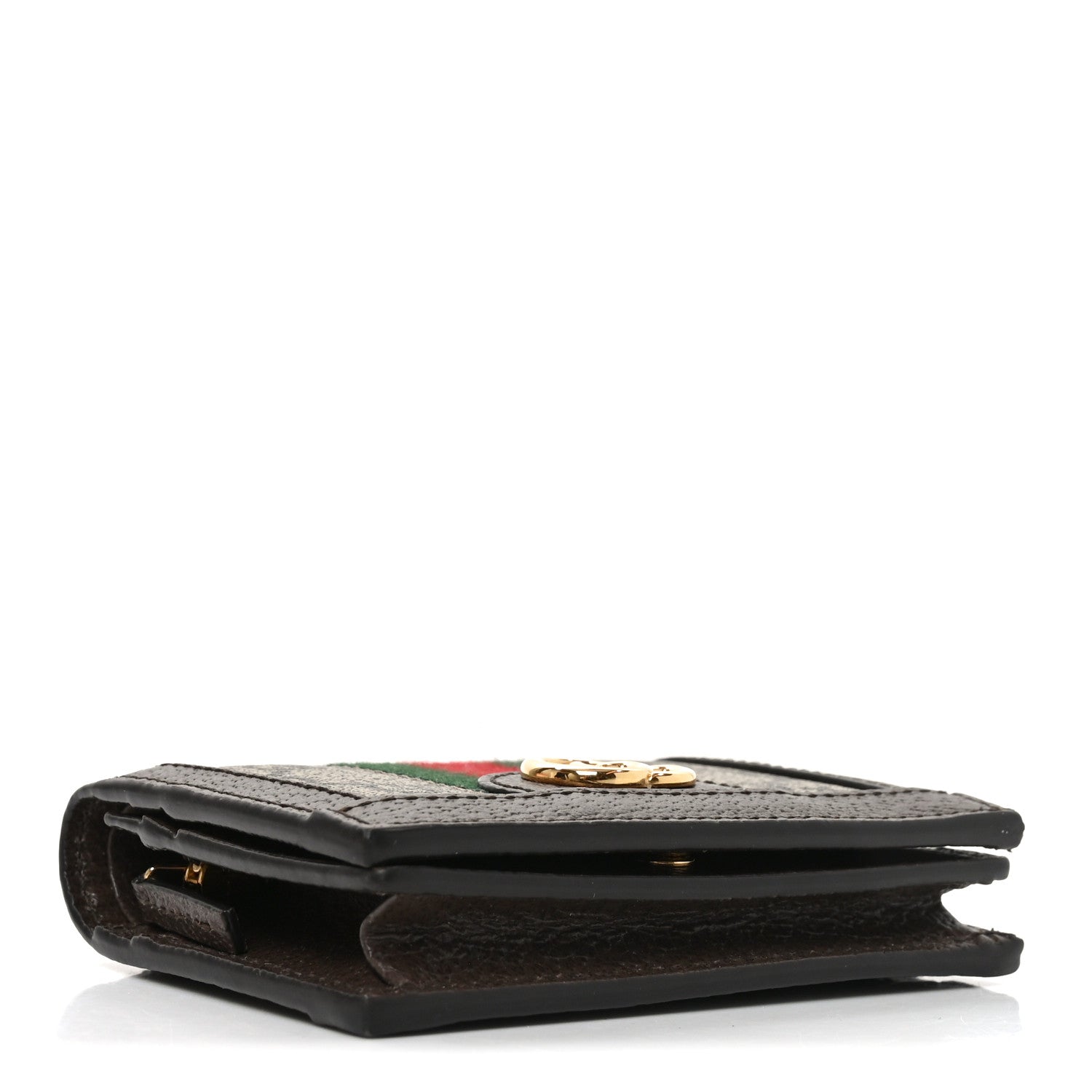 Gucci GG Supreme Monogram Web Ophidia Card Case Beige New Acero 4 of 7