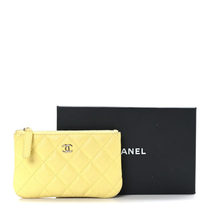Chanel Caviar Quilted Small Pouch Light Yellow 8 of 8