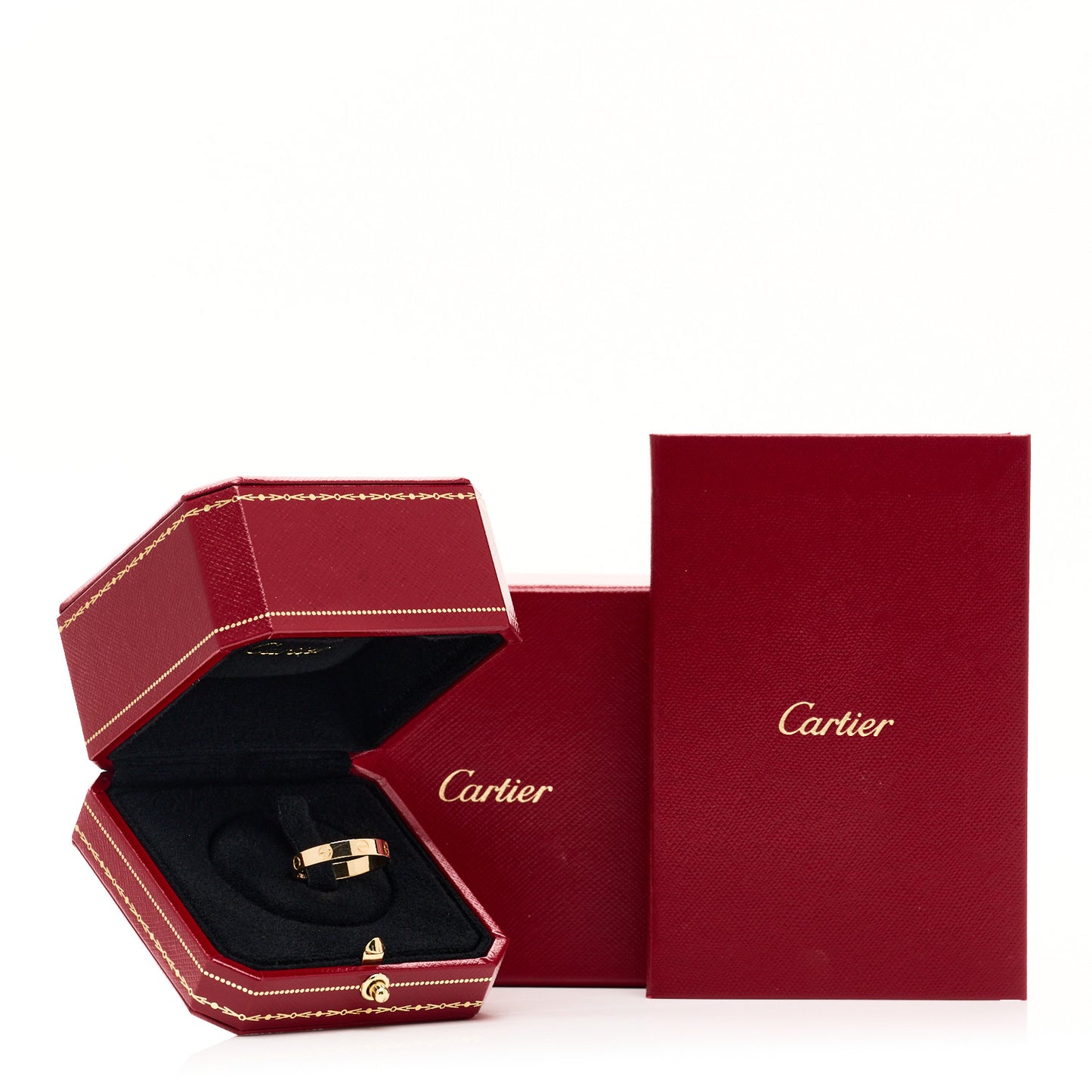 18K Yellow Gold 3.5mm LOVE Wedding Band Ring 59 8.75