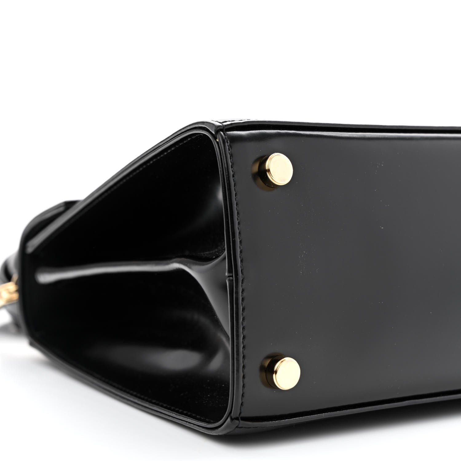 Salvatore Ferragamo Brushed Off Calfskin Iconic Top Handle Bag Black 9 of 10