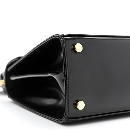 Salvatore Ferragamo Brushed Off Calfskin Iconic Top Handle Bag Black 9 of 10