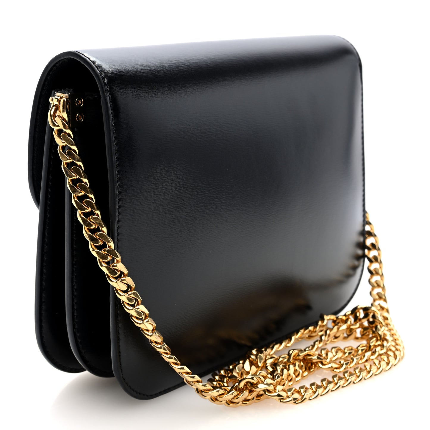 Shiny Calfskin College Triomphe Black